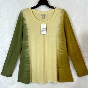 New LOGO by Lori Goldstein Fade Out Tie Dye Long Sleeve Top / Medium